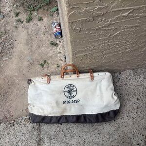 Klein Tools White and Black Duffel Bag